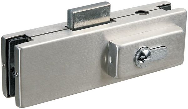 frameless glass door lock